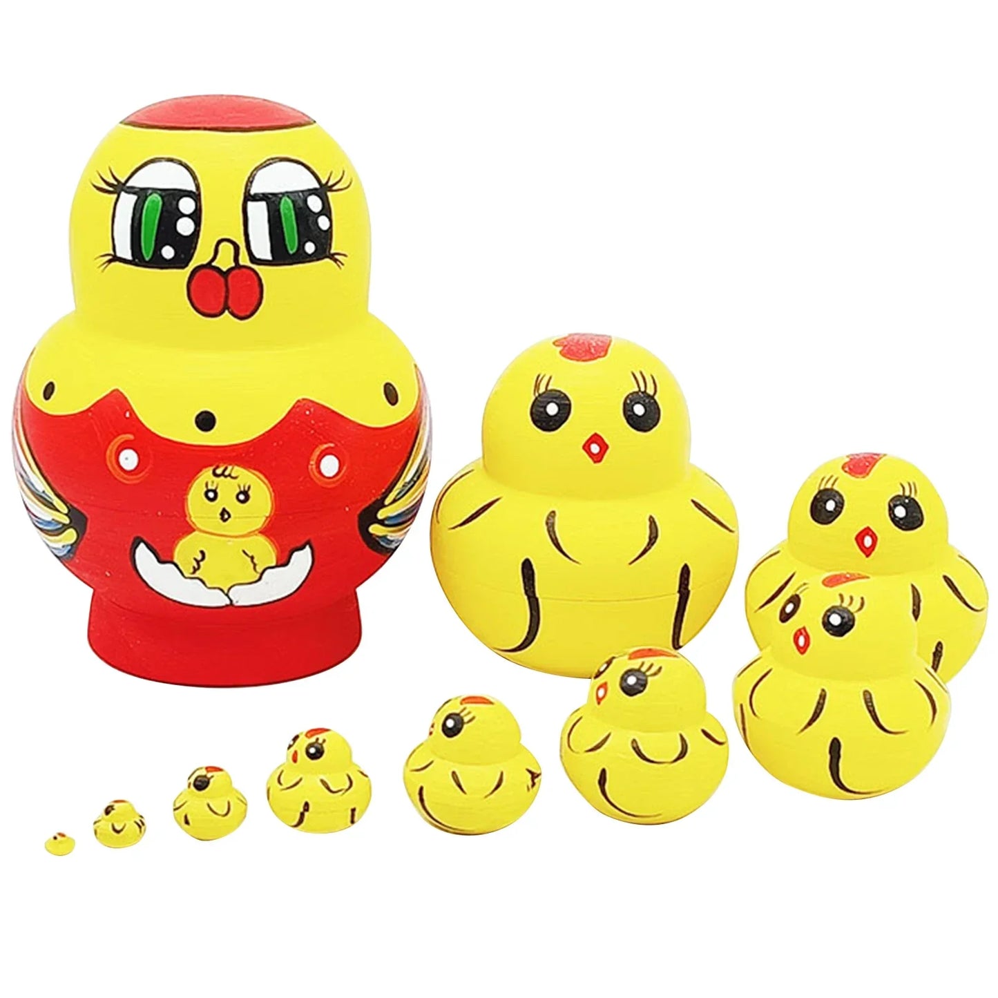 Norvo | 10 stykker/sett med tre russiske matryoshka dukker