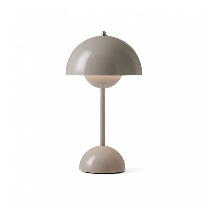 Norvo | Minimalist Blomsterpotte Bordlampe - Oppladbar Nattbordlampe & Trådløs Design Soppformet Lamper