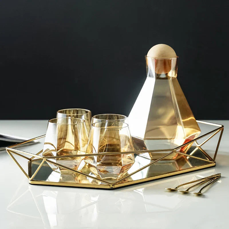 Polygon Glass Tray Norvo