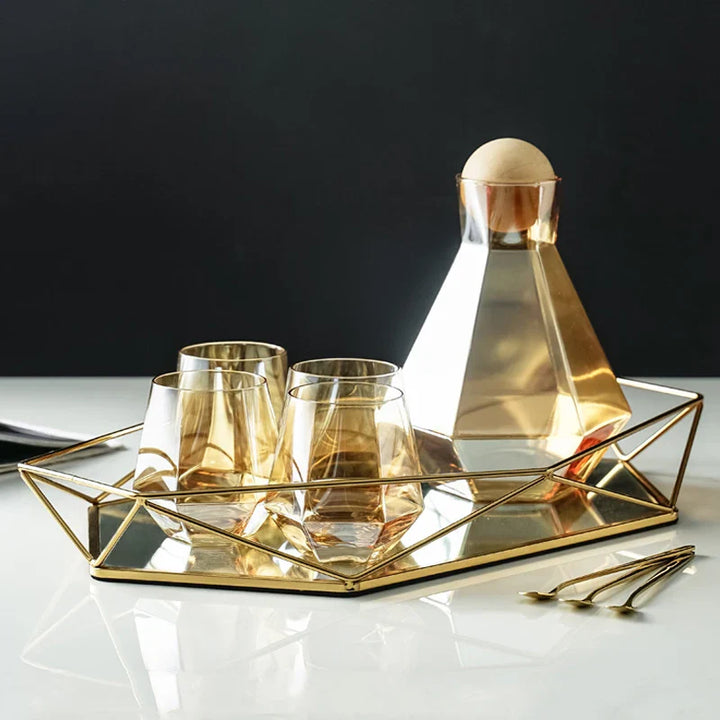 Polygon Glass Tray Norvo