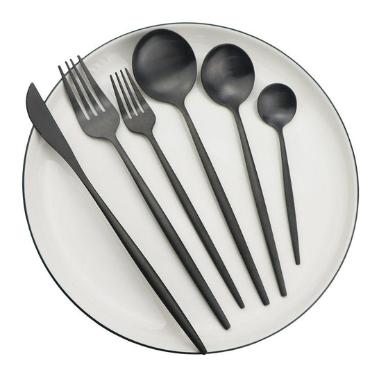 Norvo | Torin 36-piece minimalist flatware set – Premium stainless steel cutlery with matte finish
