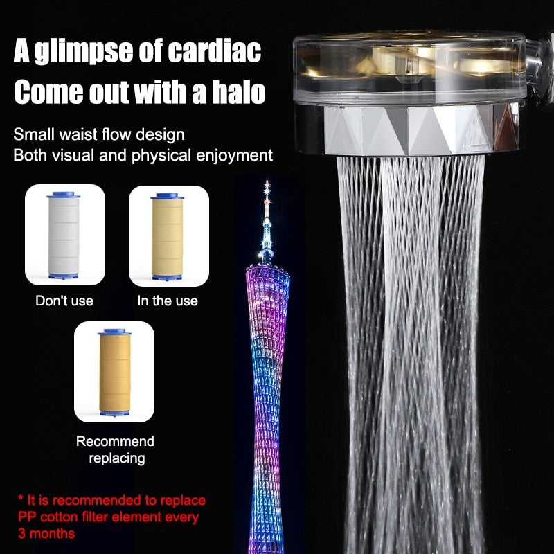 Norvo | Ober® Vannbesparende Flow 360° svingende høytrykksdusj, med luksuriøs emballasje