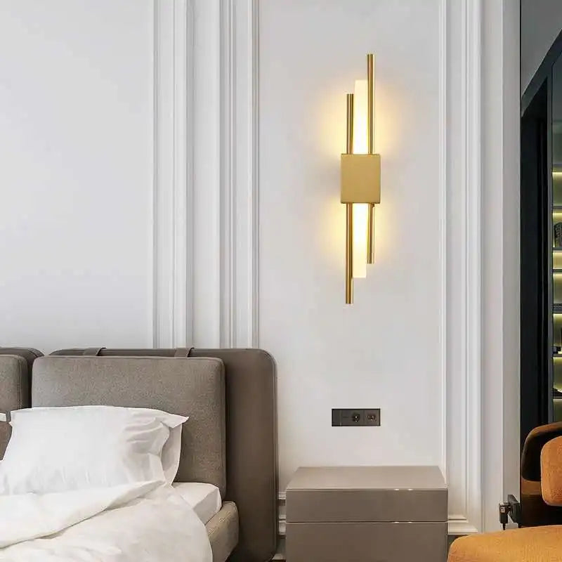 Norvo | Moderne LED Vegglampe: Innendørsbelysning for Hjem, Soverom, Nattbord, Stue, Hotell og Gangdekorasjon