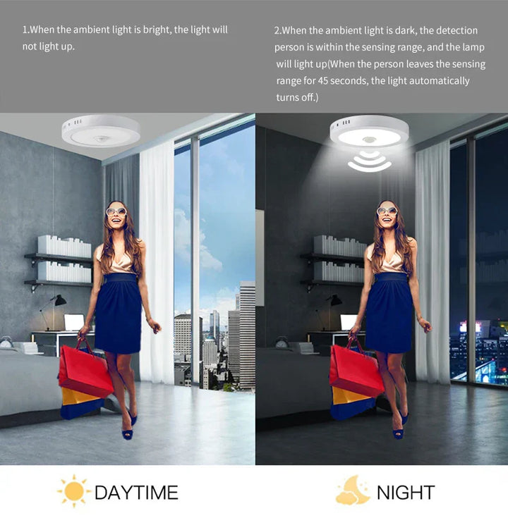 Norvo | Bevegelsessensor LED Taklamper – Smart Belysning for Hjemmet