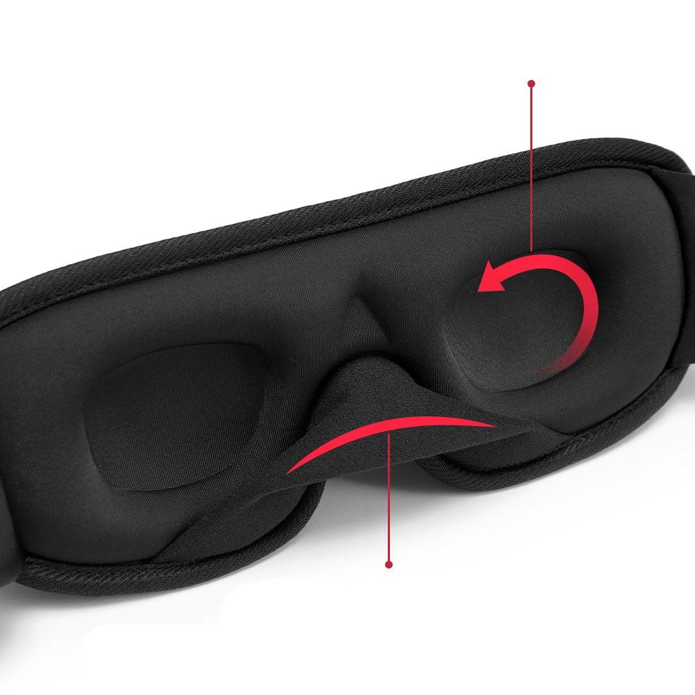 Norvo | 3D Søvnmaske | Lysblokkerende og myk polstret