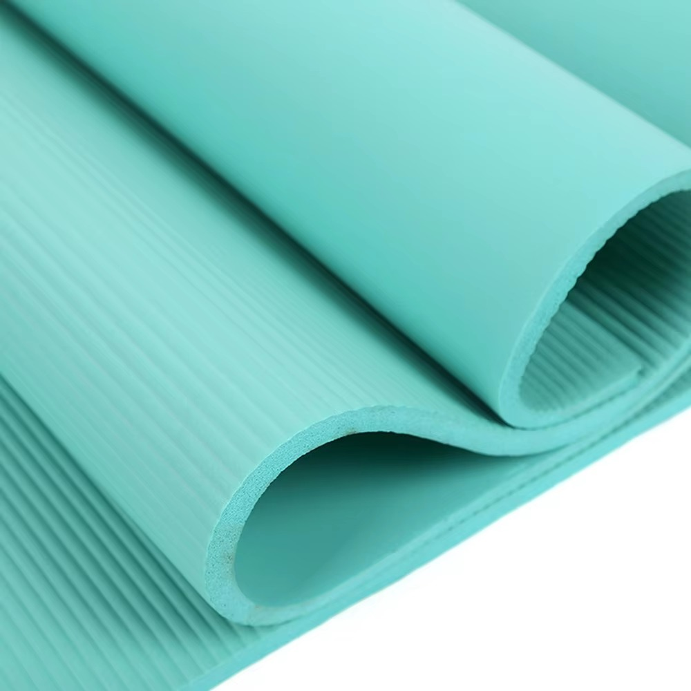 Norvo | Ekstra tykk NBR yogamatte med posisjonslinje, sklisikker pute for fitness, pilates og trening