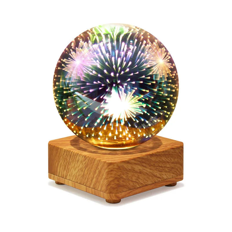 Norvo | Nattlys Stjernete Himmel Stjerne Hjerte Fargerik Atmosfære Multiple USB Bordlampe Ball Hjem Soverom Dekorasjon Julegave