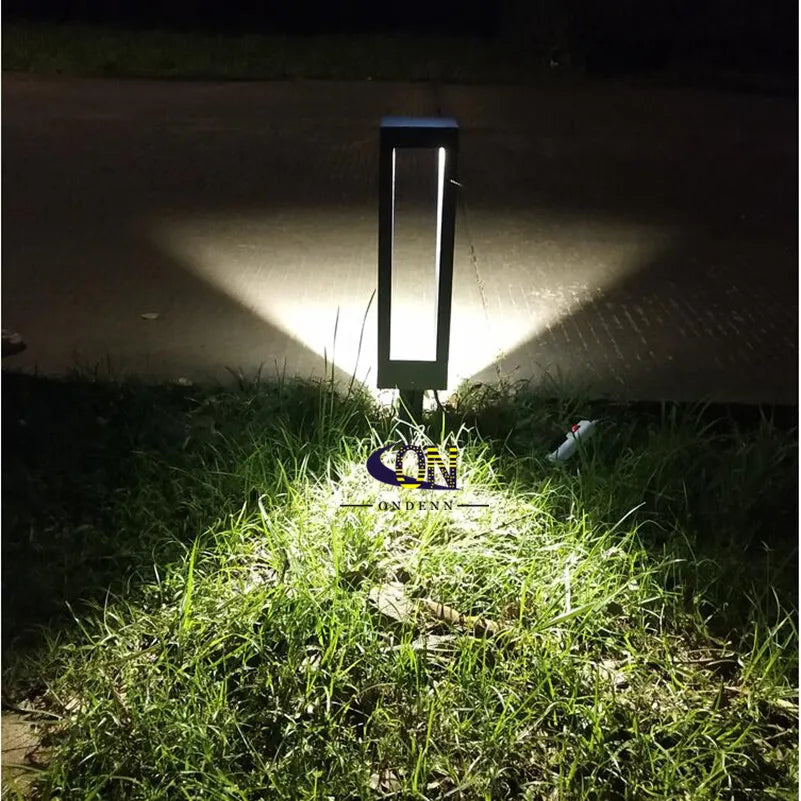 Norvo | 15W LED hagen lampe: aluminiumstolpe lampe for utendørs gårdsplass, villa landskapsbelysning