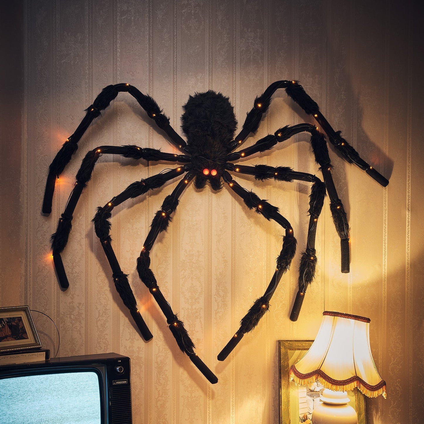 Norvo | 1.5m LED Halloween dekorasjon edderkopp figur