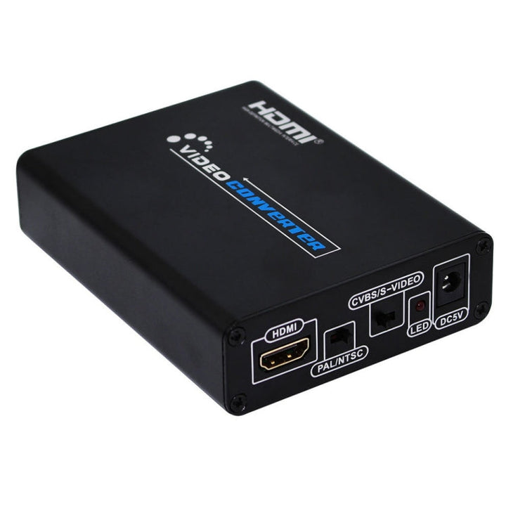Norvo | HDMI til Composite / AV S-Video Converter RCA CVBS/L/R Video Converter Adapter, EU Plugg