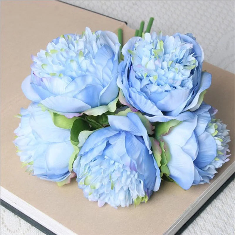 Norvo | Stor Peony Silke Blomsterbukett Sett