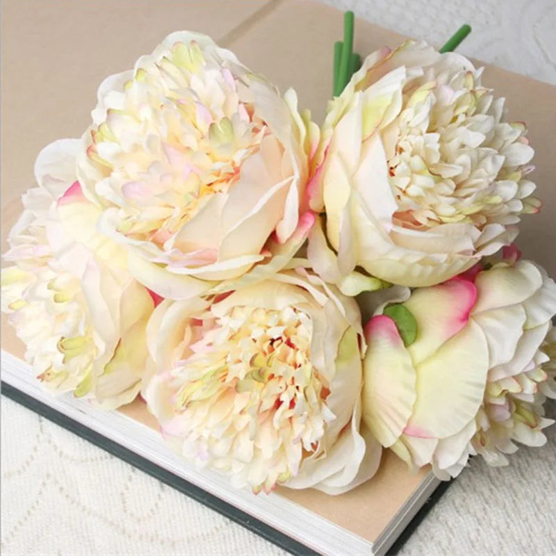 Norvo | Stor Peony Silke Blomsterbukett Sett