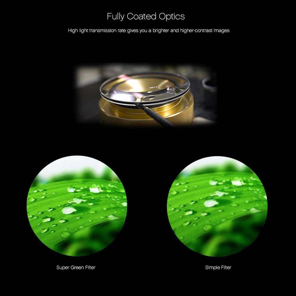 Norvo | 16 x 52 Dual Focus Monokular Kikkertscope Zoom Optisk Linse Kikkert