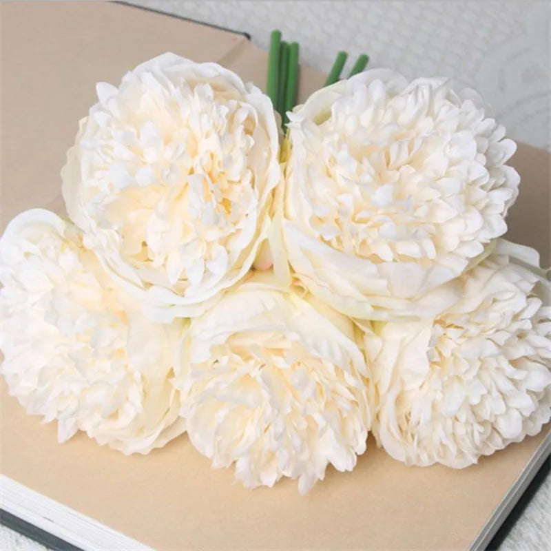 Norvo | Stor Peony Silke Blomsterbukett Sett
