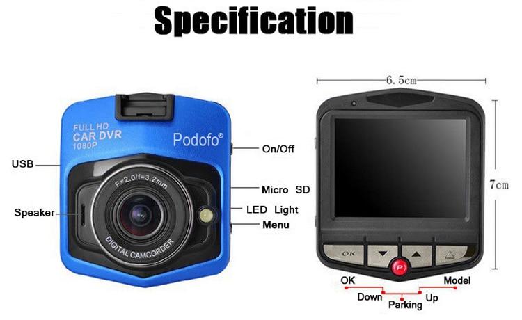 Norvo | Dash Cam Full HD 1080P + 16GB Kort