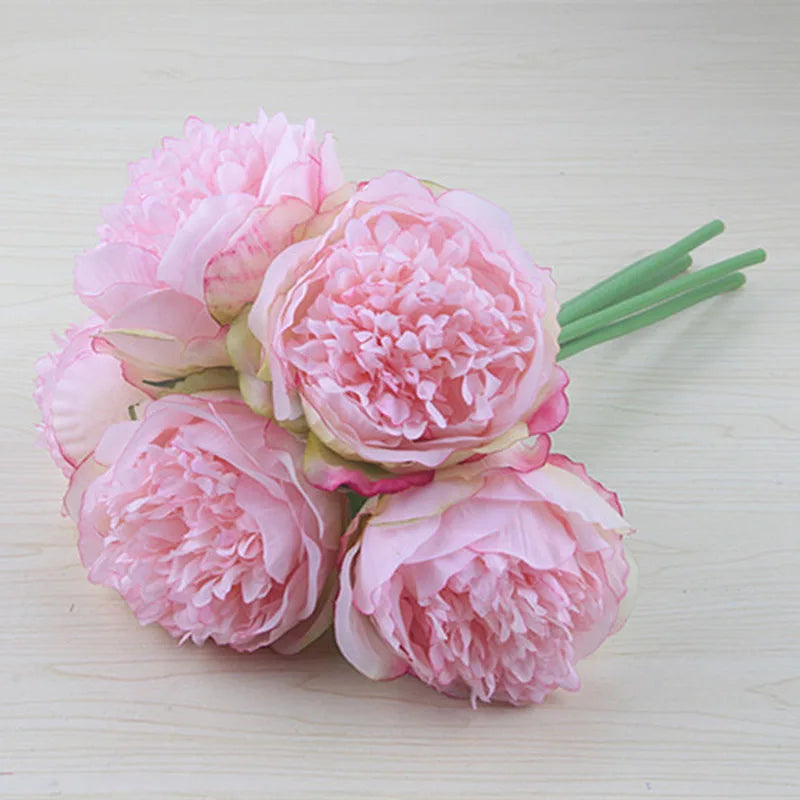 Norvo | Stor Peony Silke Blomsterbukett Sett