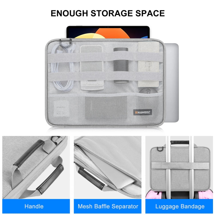 Norvo | HAWEEL 14.0 tommer - 16.0 tommer dokumentsnor hurtigtask for Macbook, Lenovo Thinkpad, ASUS, HP (Grå)