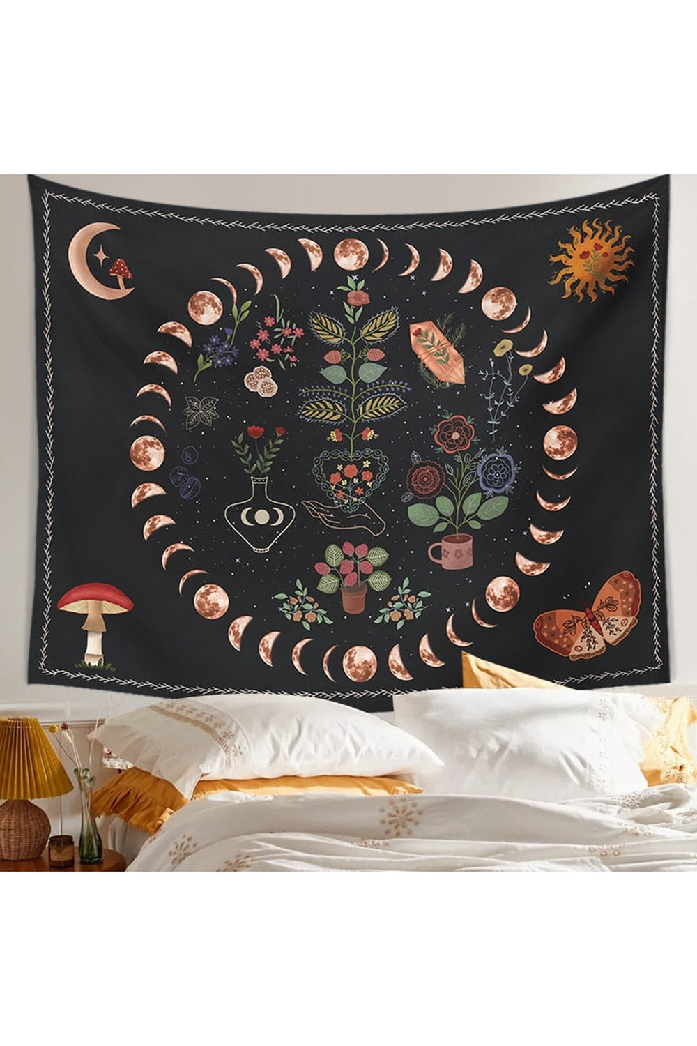 Himmelsk Botanisk Tapestry