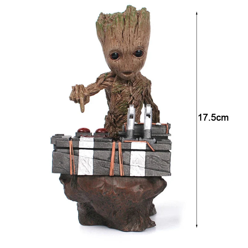 Søt Baby Groot PVC Figur - Marvel Guardians of the Galaxy Action Statue, Bedårende Tre Mann Samleobjekt Gave til Fans