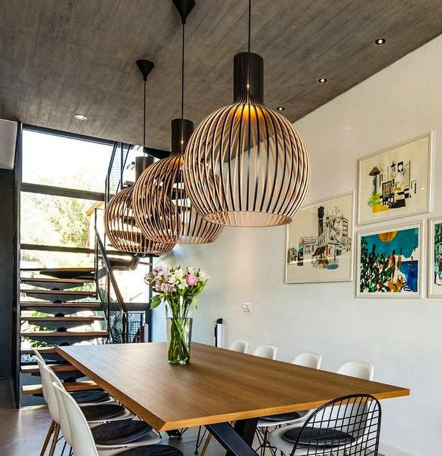 Norvo | Håndlaget Tre Pendellampe