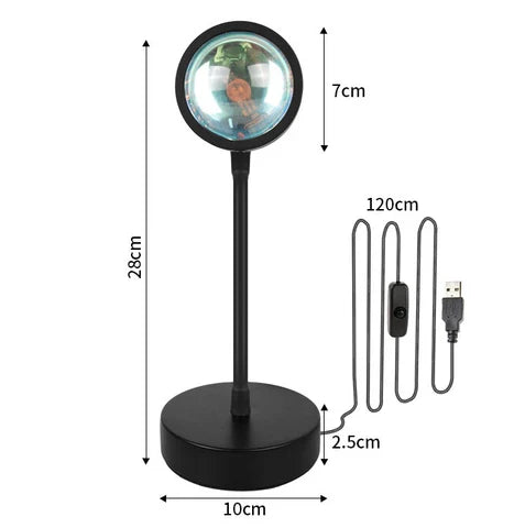 Norvo | GlowDusk – Solnedgangslampe med justerbare farger og vinkler