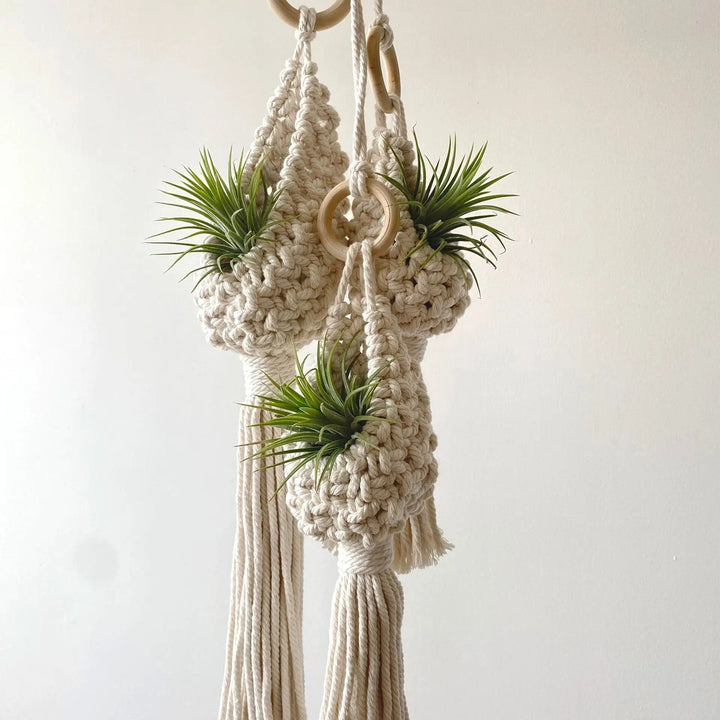 Norvo | Håndlaget Makrame Luftplante Hengende Kurv