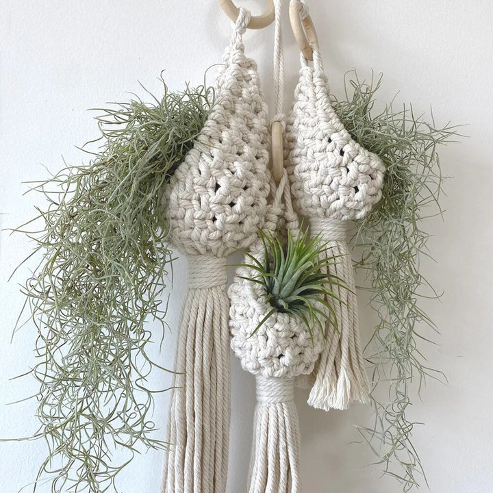 Norvo | Håndlaget Makrame Luftplante Hengende Kurv