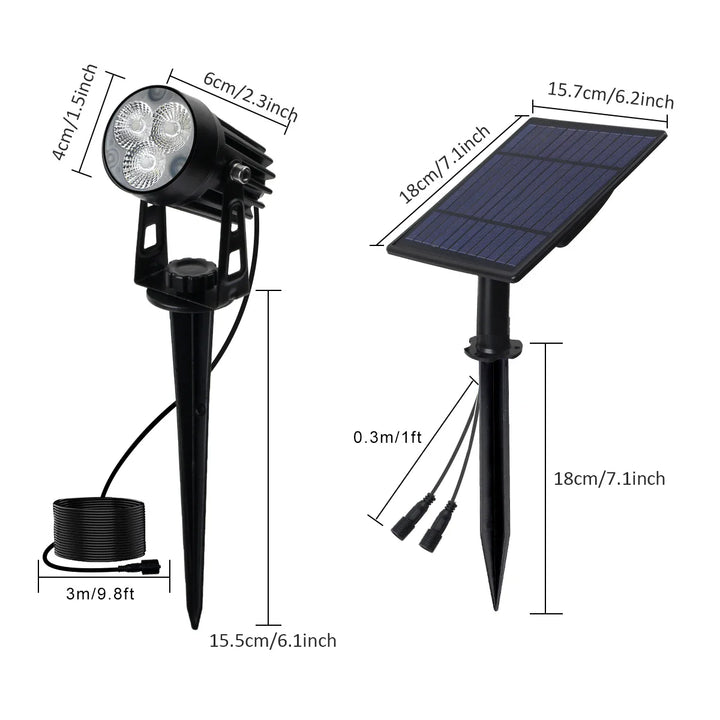 Solar Spotlights 5-delt sett Norvo