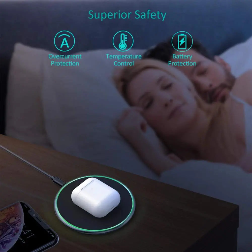Norvo | 30W Rask Trådløs Ladeplate | Premium USB C Ladekabel MagSafe Lader for Apple iPhone, Samsung & Android - Rask Trådløs Ladeplate