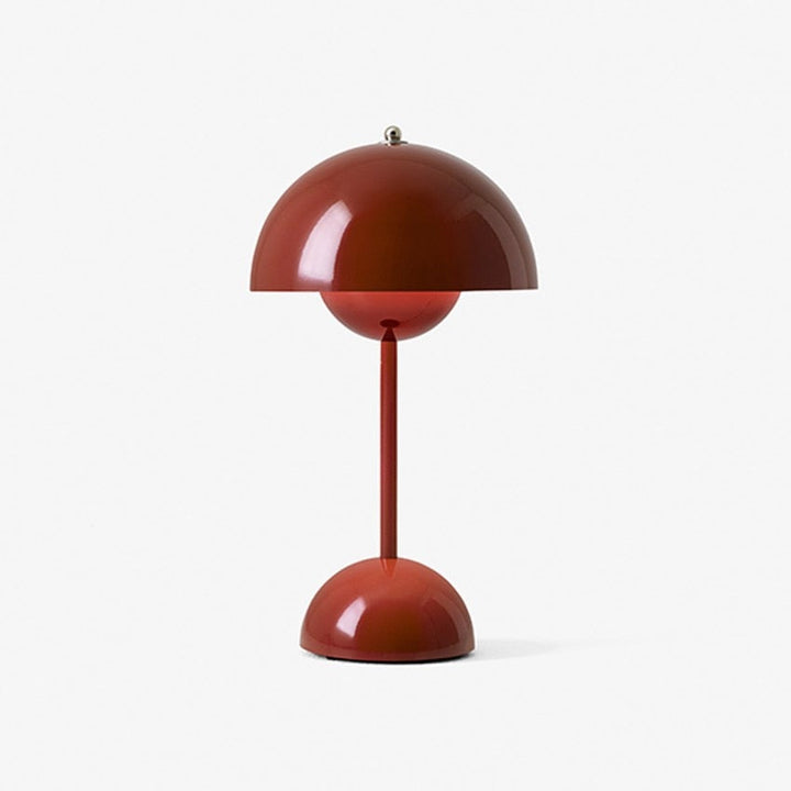 Norvo | Minimalist Blomsterpotte Bordlampe - Oppladbar Nattbordlampe & Trådløs Design Soppformet Lamper