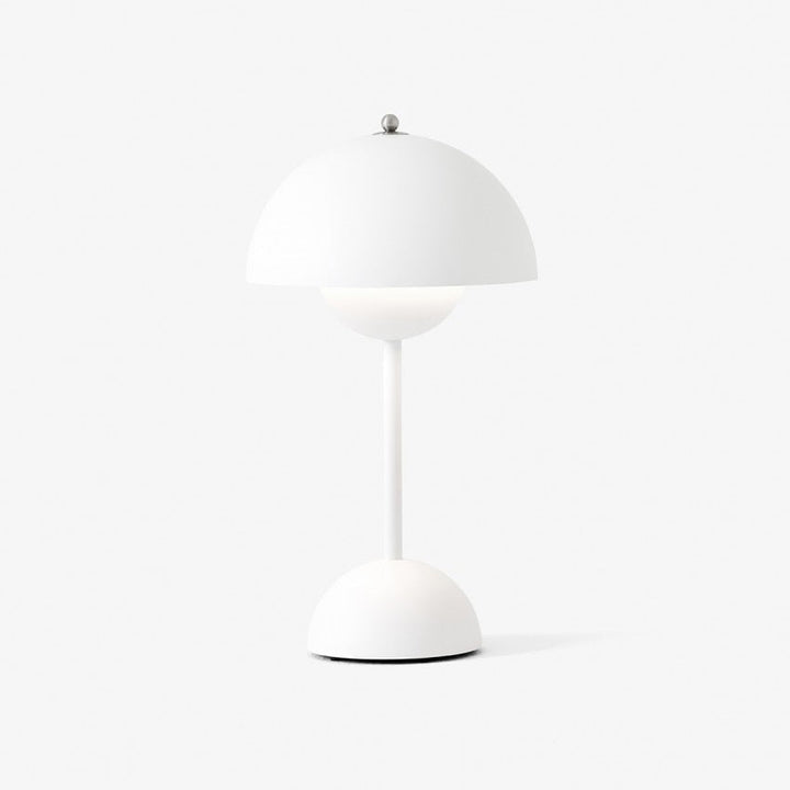 Norvo | Minimalist Blomsterpotte Bordlampe - Oppladbar Nattbordlampe & Trådløs Design Soppformet Lamper