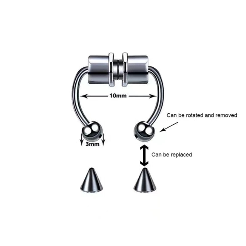 Norvo | Magnetisk falsk nesepiercing i rustfritt stål