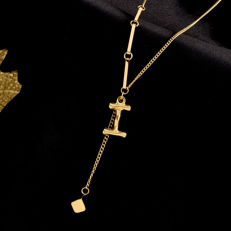 Norvo | Sjarmerende Initialer Bokstav Halskjede