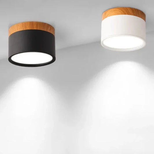Norvo | Alante - Nordic Wood Style Overflatemontert Rund Taklampe