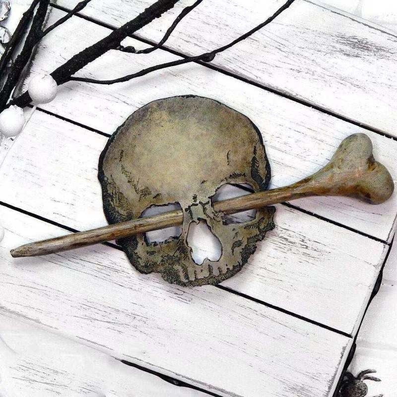 Norvo | Retro Punk Metal Hodeskalle Hårspenner