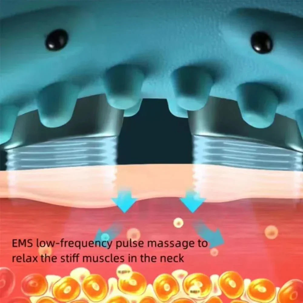 Norvo | EMS nakke massager med akupressur og trekk for smertelindring