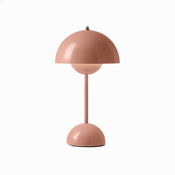 Norvo | Minimalist Blomsterpotte Bordlampe - Oppladbar Nattbordlampe & Trådløs Design Soppformet Lamper