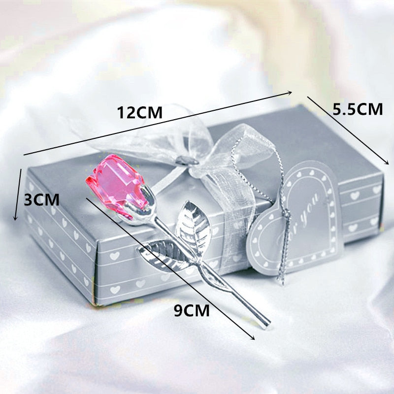 Norvo | Luksus Krystall Rose i Gaveeske – Valentinsdaggave til Henne