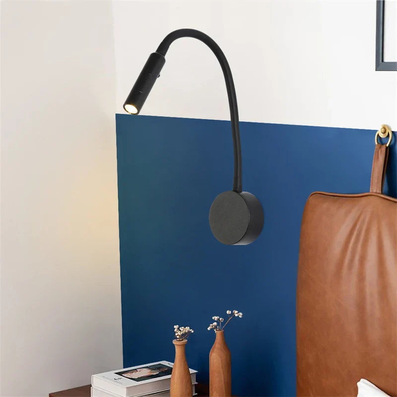 Norvo | Moderne Fleksibel LED Leselampe med Bryter for Soverom og Studie - 1W/3W