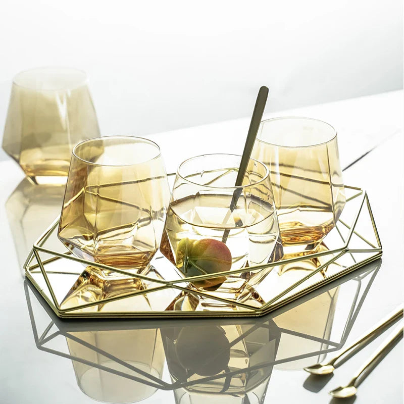 Polygon Glass Tray Norvo