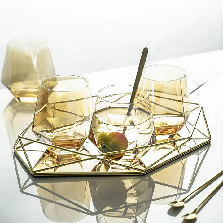 Polygon Glass Tray Norvo