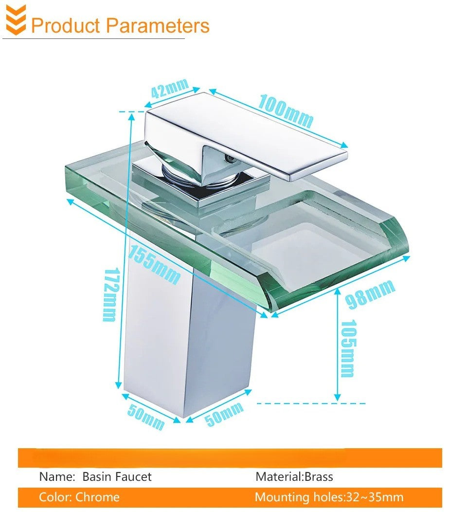 Norvo | LED Messing Kaskade Moderne Kran