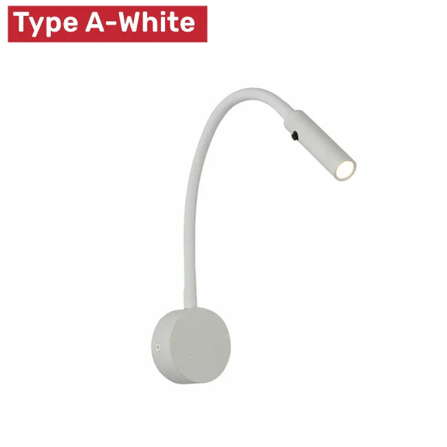Norvo | Moderne Fleksibel LED Leselampe med Bryter for Soverom og Studie - 1W/3W