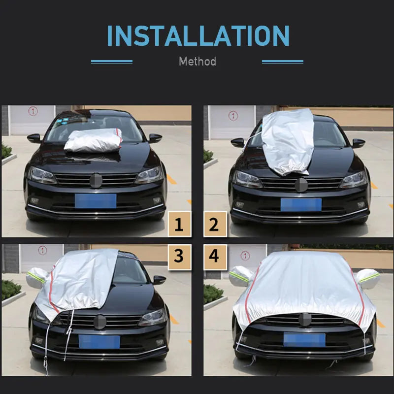 Norvo | AutoVioro Vanntett Biltrekk | UV & Varmebeskyttelse | Vindbestandig & Tyverisikret | Nano-Oxford Stoff