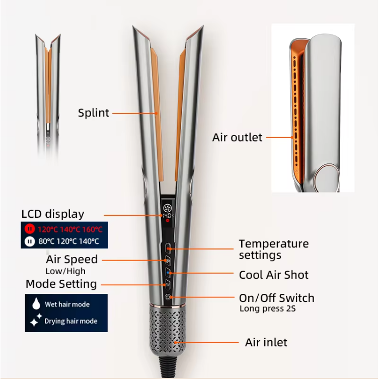 Norvo | StraightStyler 2-i-1 Hårføner & Rettetang | Tørk og rett i ett