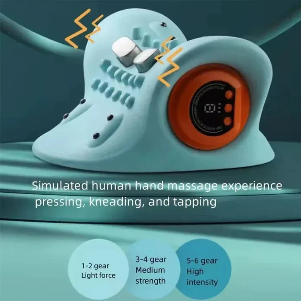 Norvo | EMS nakke massager med akupressur og trekk for smertelindring