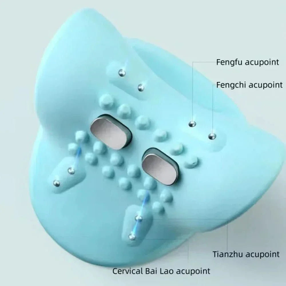 Norvo | EMS nakke massager med akupressur og trekk for smertelindring