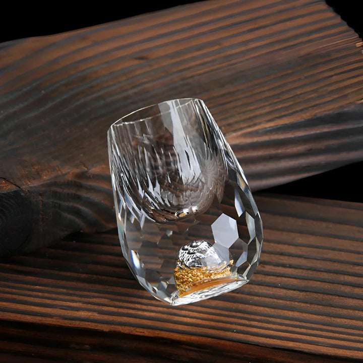 Norvo | Håndlagde Krystallglass med Gullflak – 2-Pakning for Whisky