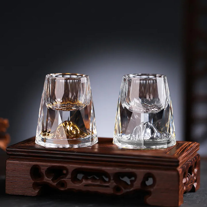 Norvo | Håndlagde Krystallglass med Gullflak – 2-Pakning for Whisky