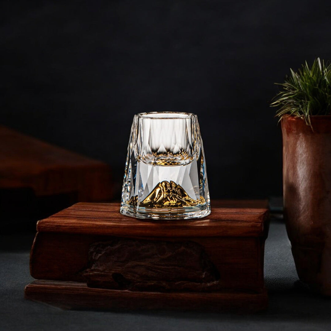 Norvo | Håndlagde Krystallglass med Gullflak – 2-Pakning for Whisky